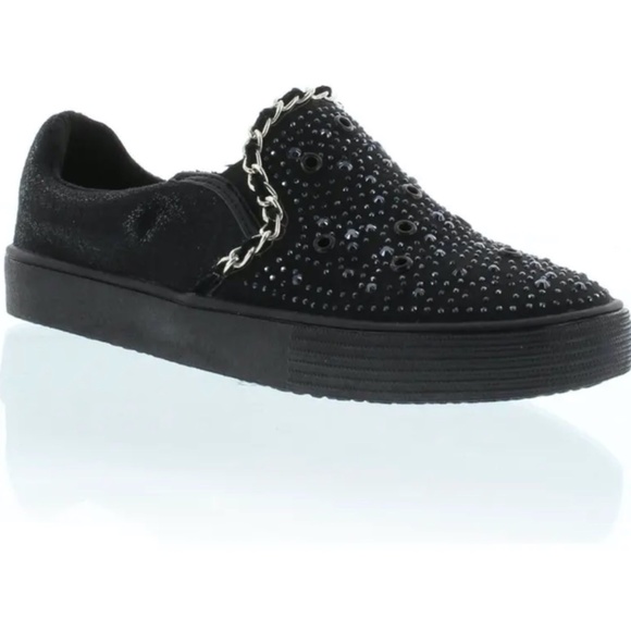 STUART WEITZMAN BLACK VANCE SLIDER SNEAKERS - GIRL - Picture 1 of 6